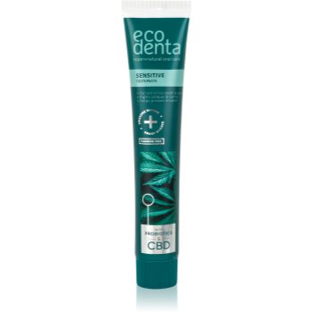 Ecodenta Sensitive CBD pasta de dinti bio-activa cu CBD - imagine 2
